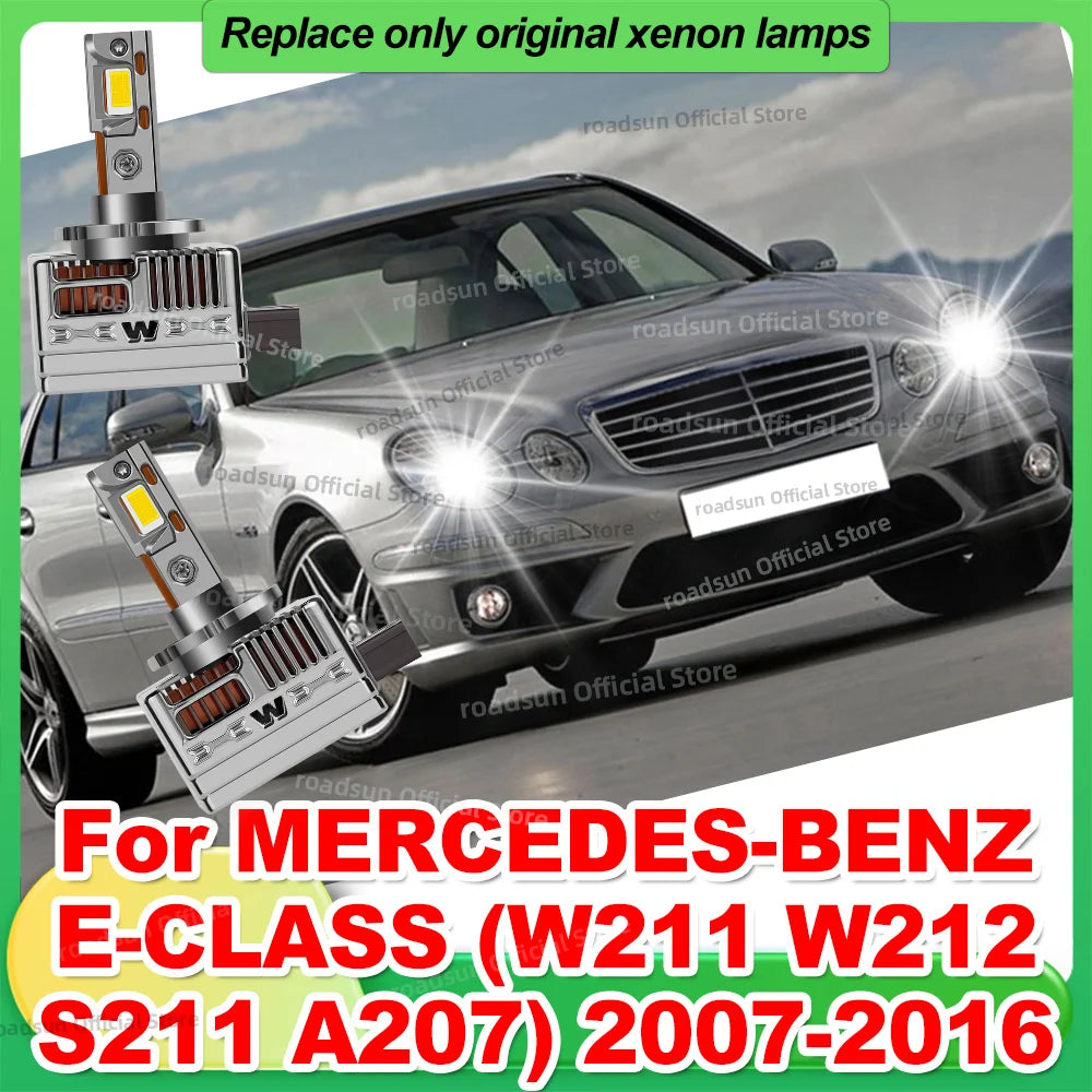 LED Headlights Canbus 1:1 HID Xenon Lamp 50000LM For MERCEDES BENZ E CLASS W211 W212 S211