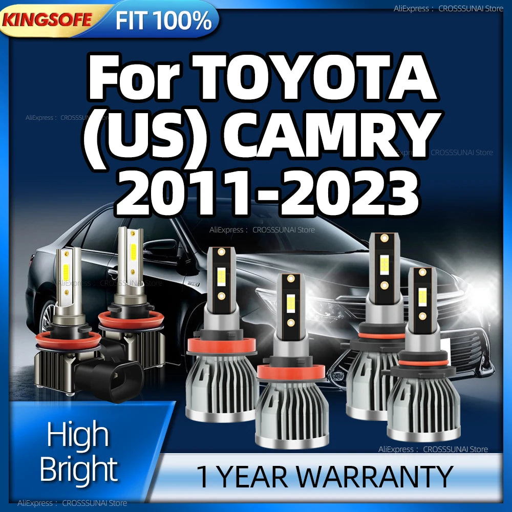 2/6Pcs 28000LM LED Canbus Car Headlight H11 HB3 Plug-N-Play Bulbs Fog Light For TOYOTA (US