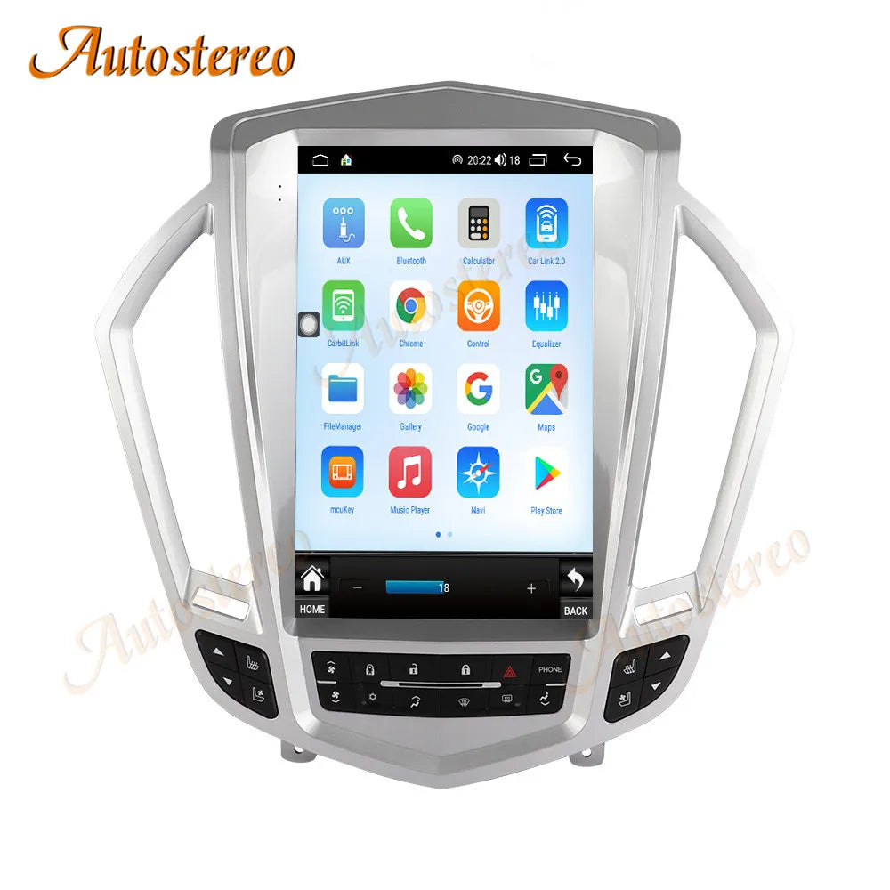 Android14 Carplay For Cadillac SRX 2008-2012 Tesla Screen Car GPS Navigation HeadUnit Mult