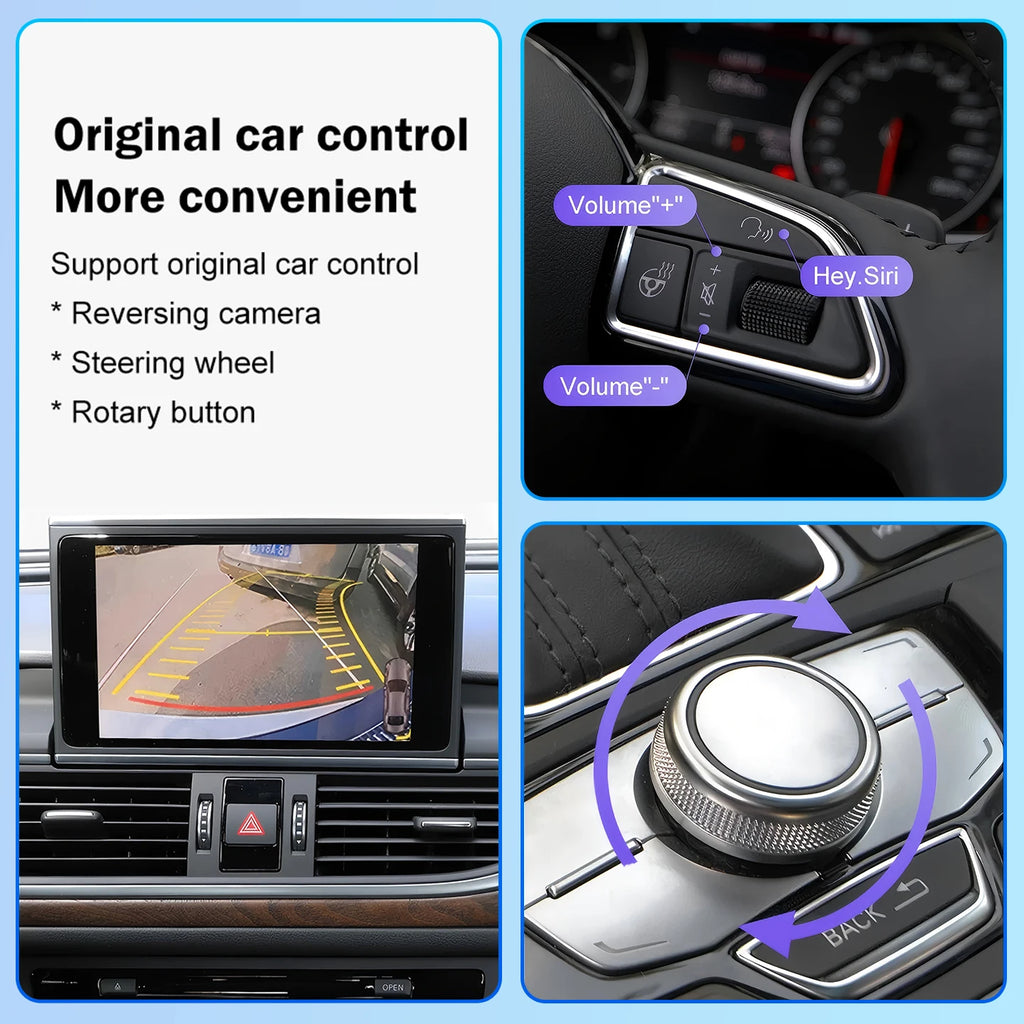 Wireless CarPlay Android Auto Interface for Audi A6L A7 2012-2015 8-inch Upgrade Original