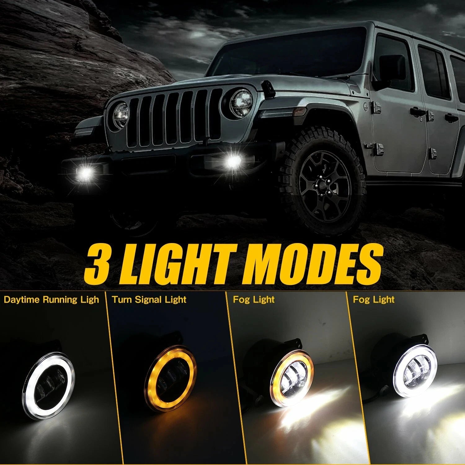 7 Inch Round LED Headlamp Automatic Turning Changes Motorcycle skull Headlights Fit For Ha