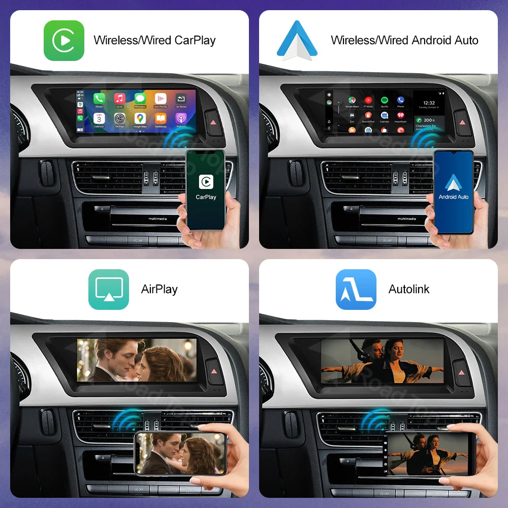 Linux 8.9/12.3inch Car Multimedia Touch Screen For Audi A5 2008-2016 with Wireless CarPlay | AUTOKITSHOP