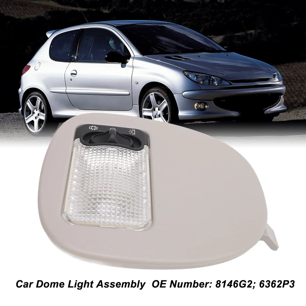 Car Interior Dome Reading Light with Panel Accurate Fit Scratch Proof 8146G2 Replacement for Peu - Canbus LED Car Light