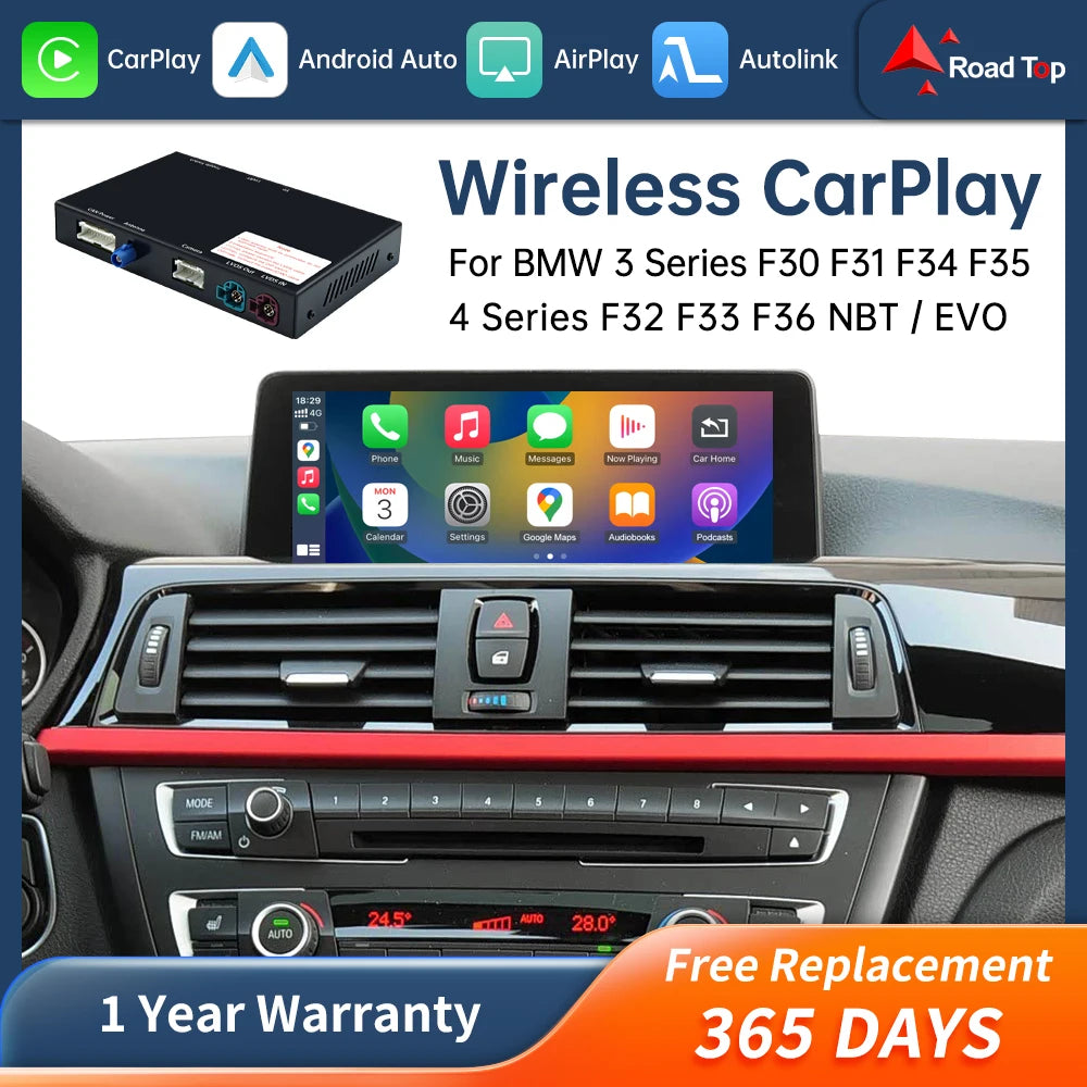 cn Road Top Wireless CarPlay Android Auto for BMW 3 4 Series F30 F31 F32 F33 F34 F35 F36 2 | AUTOKITSHOP
