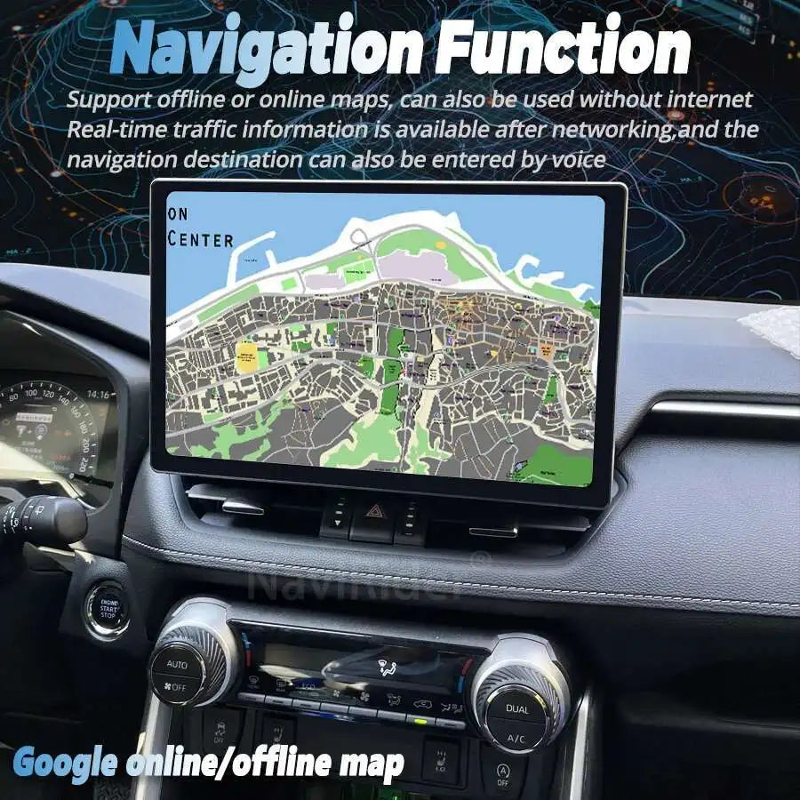 Car Radio For Toyota RAV4 XA50 2018-2023 Screen Auto Multimedia Navigation Video Player An | AUTOKITSHOP