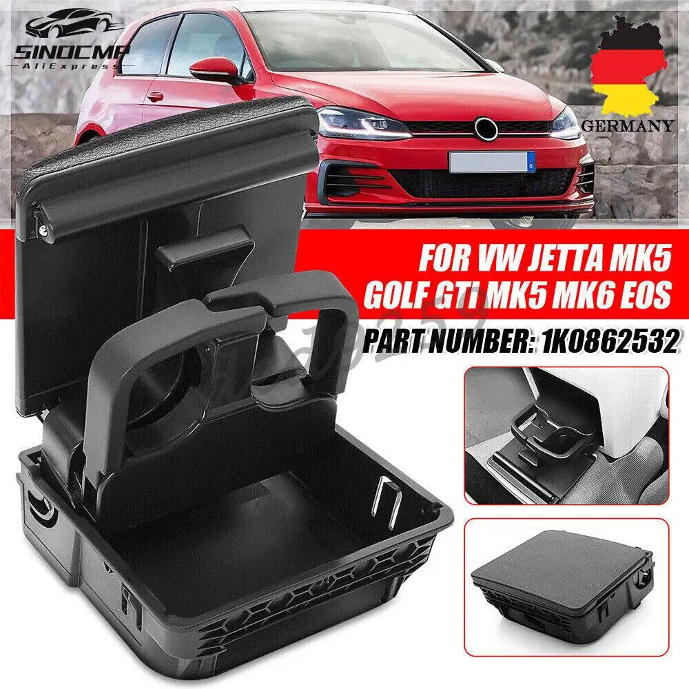 1K0862532 Car Rear Central Armrest Water Cup Holder 1K0862532F9B9 For VW Jetta MK5 Golf 5