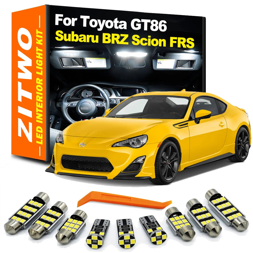 ZITWO 11Pcs Canbus LED Interior Light Bulb Kit For Toyota 86 GT86 Subaru BRZ Sci for Toyota GT86 2013-2015 - Canbus LED