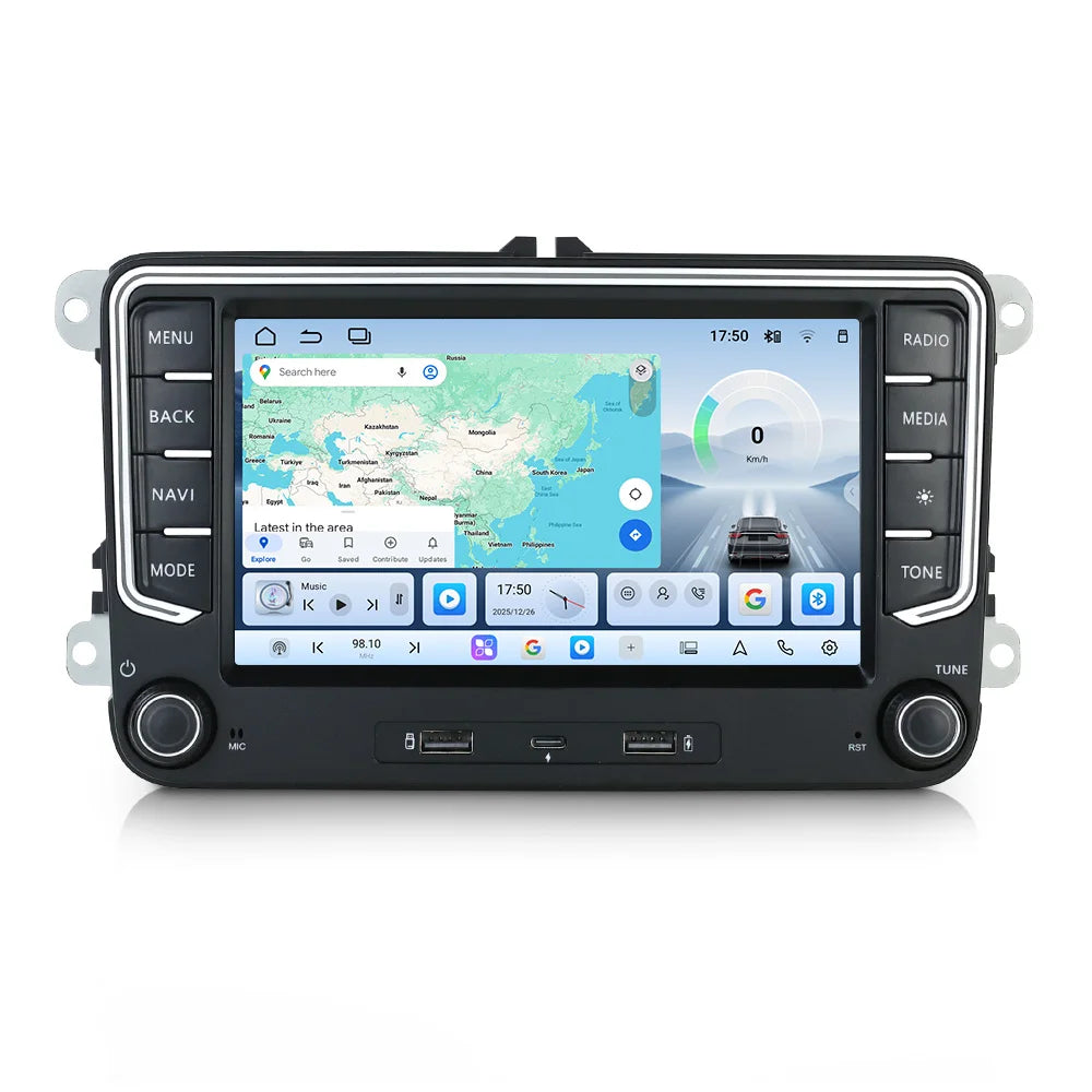MEKEDE Android 15 7" Universal Car Radio For Volkswagen Golf 5 6 Polo Passat B6 B7 CC Skod