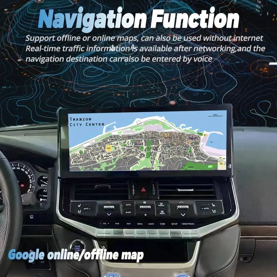 12.3inch Android Car Stereo Multimedia Player For Toyota Land Cruiser 300 LC300 2023 2024