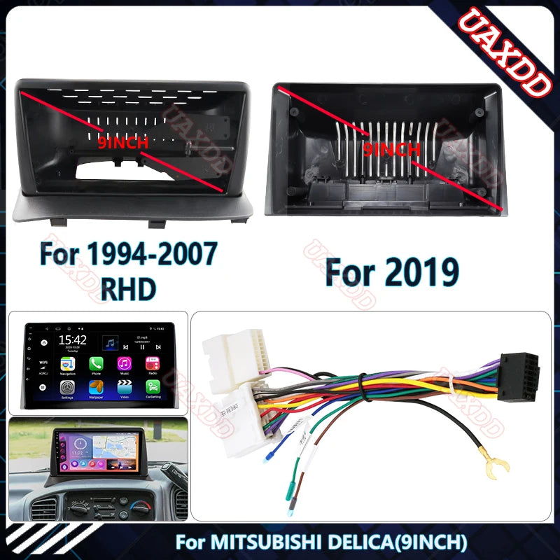 For 1994-2007 Mitsubishi DELICA 9INCH RHD Car Radio Stereo audio screen multimedia video p