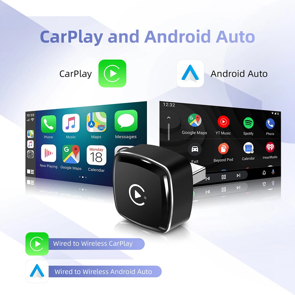 Wireless CarPlay Android Auto Adapter USB Dongle Smart Mini Box Plug And Play Universal Fo | AUTOKITSHOP