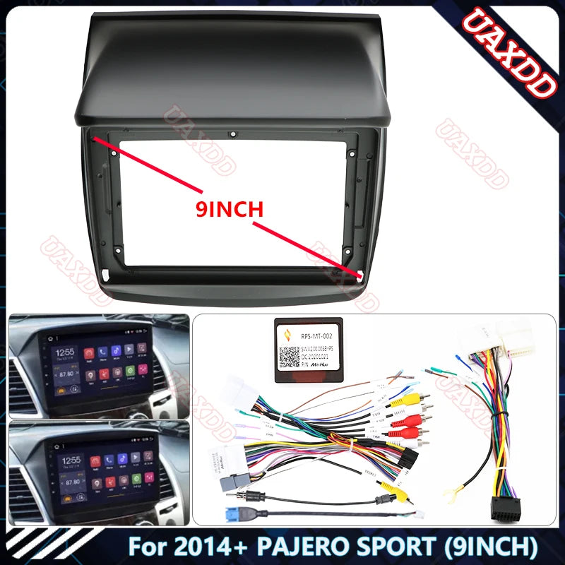 For MITSUBISHI 2014+ PAJERO SPORT (9INCH) Car Radio Stereo audio screen multimedia video p