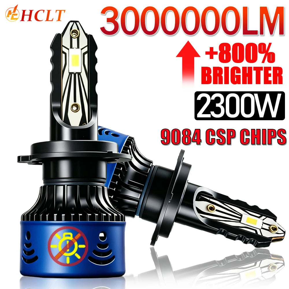 H7 H4 Led Headlight Bulbs H11 H8 H9 9005 HB3 9006 HB4 Canbus Turbo Fan LED Light for Car H