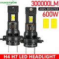 Ampoule Led H7 H4 300000LM 9003 HB2 LED CANBUS Headlights Bulb 6000K Wireless Spotlight Au