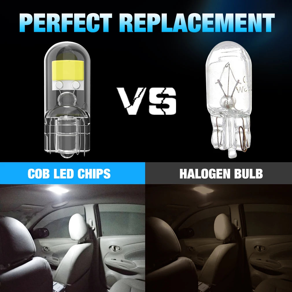2x W5W T10 LED CANBUS No Error 5W5 DC 12V 6000K 194 168 LED Car Interior Map Dome Lights A