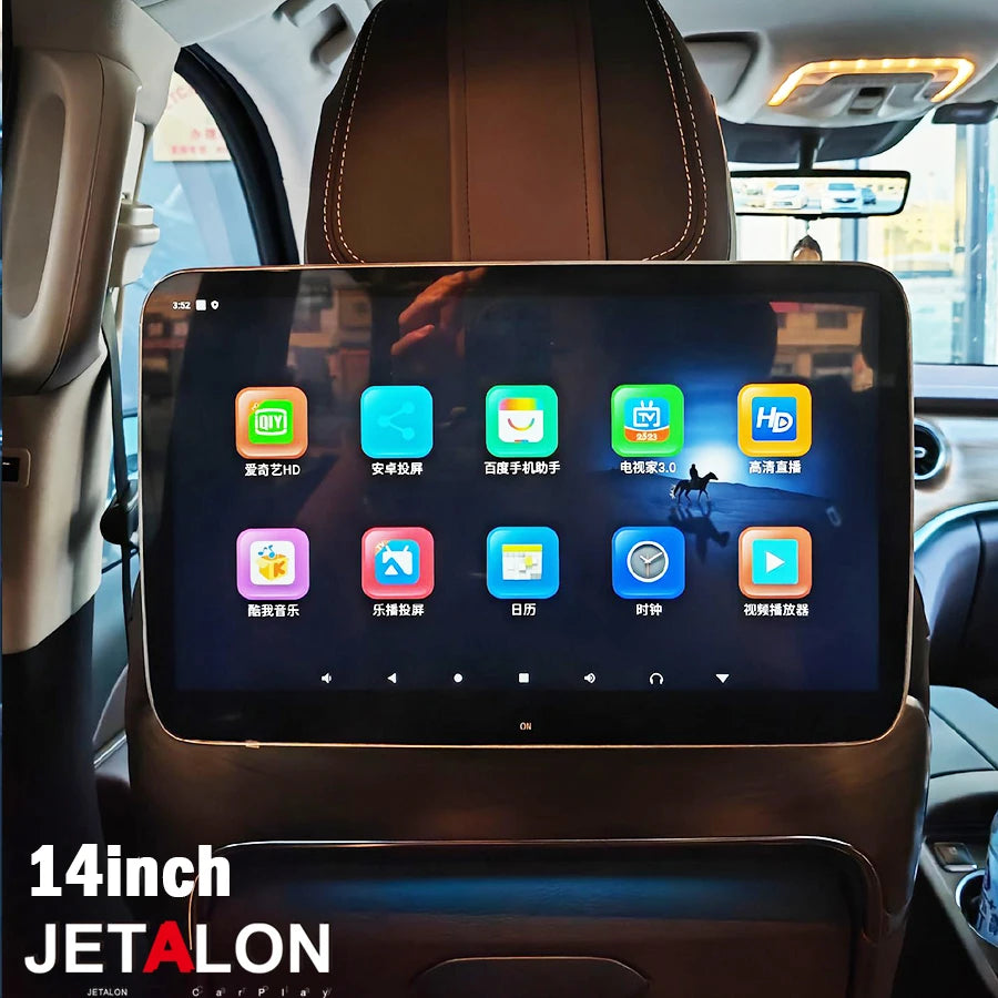 14inch Car Headrest Player Screen For Mercedes Benz ML Vito V260 GLS GLE G S E Screen Andr