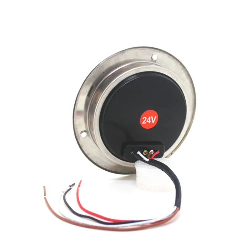 1 Pair 24V Round Reverse Brake Turn Signal Rear Tail Light Red +Yellow 16 LED for Car Truc