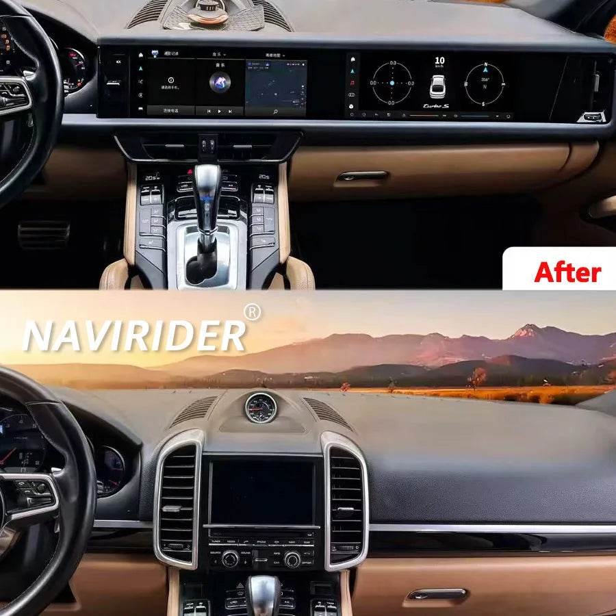12.3inch Dual Screen Android15 Carplay For Porsche Cayenne 2010-2017 GPS Upgraded 2025 Car | AUTOKITSHOP