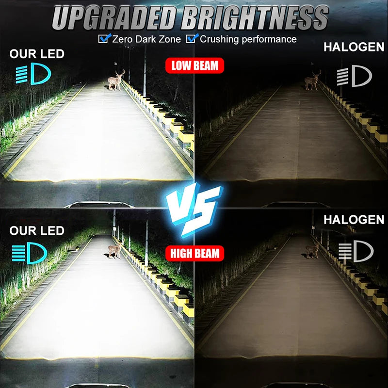 H1 H3 H7 LED Headlight 12PC 7535 CSP Canbus H4 H11 H8 H9 HB3 9005 HB4 9006 880 881 Turbo F