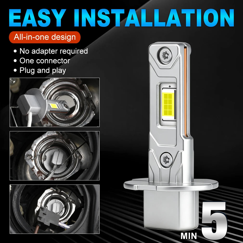 H7 LED Canbus 25000LM 80W Car Headlights H1 H3 LED Lights Bulbs 1:1 Mini Size High Power A