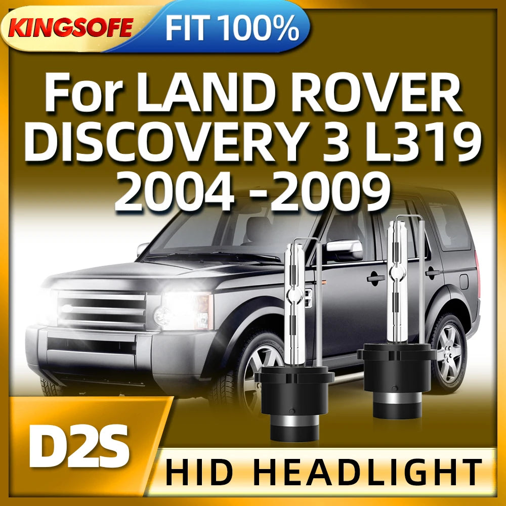 KINGSOFE D2S 6000K HID Bulb Xenon Headlight Car Headlamp For LAND ROVER DISCOVERY 3 L319 2