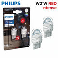 Philips W21W T20 7440 LED Ultinon Red Color Car Turn Signal Indicators Bulbs Rear Fog Ligh