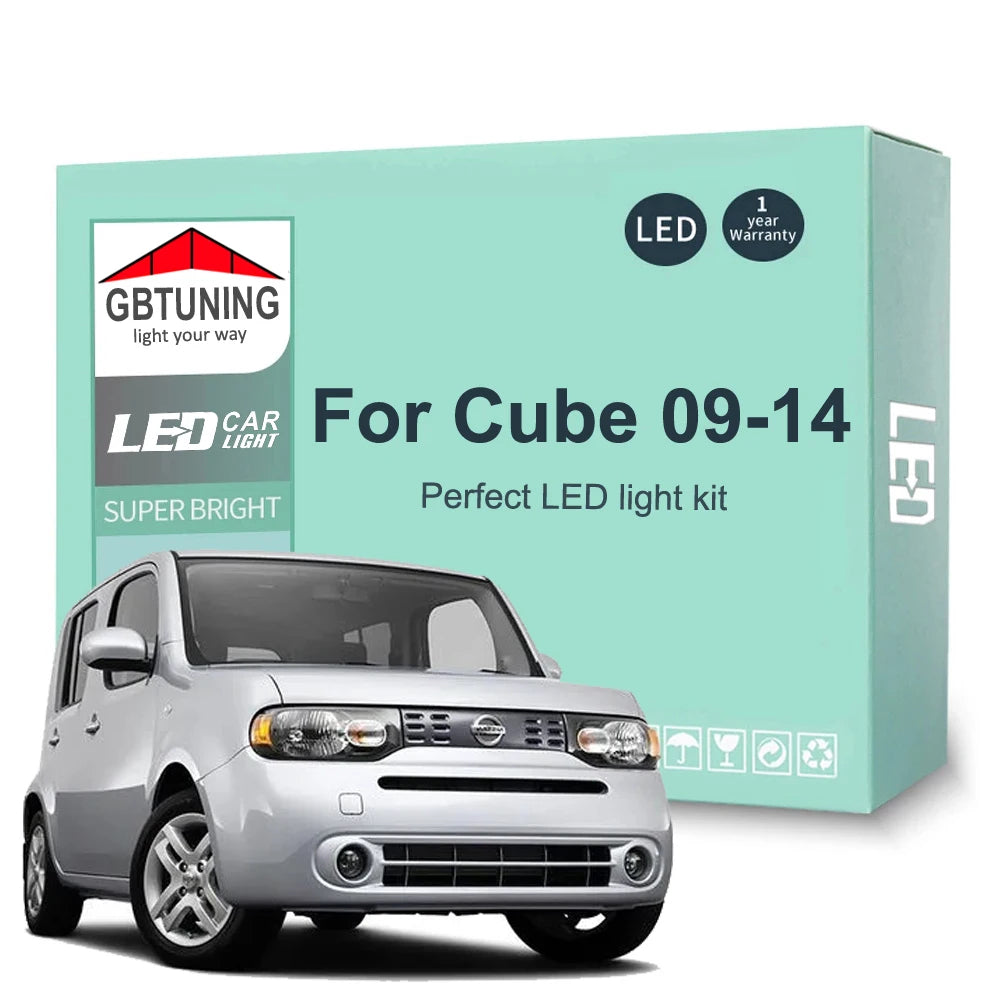 10-Piece LED Interior Light Kit for Nissan Cube Z12 - Canbus Error-Free Bulbs | AUTOKITSHOP