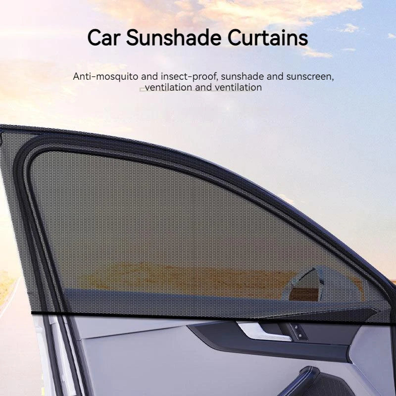 Car Sunshade Curtains Anti-UV Side Window Shades Car Curtains Nti-mosquito Mesh Net Protection R - Automotive LED Light