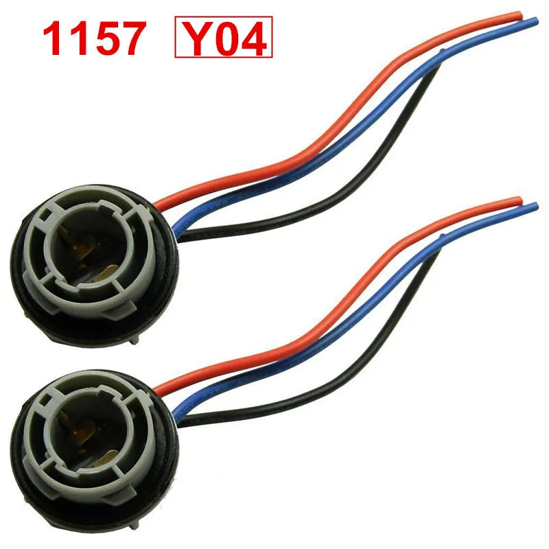 T20 T25 3157 3156 LED Bulb Socket Harness Wire BA15S P21W 1157 P21/5W Brake Signal Light L