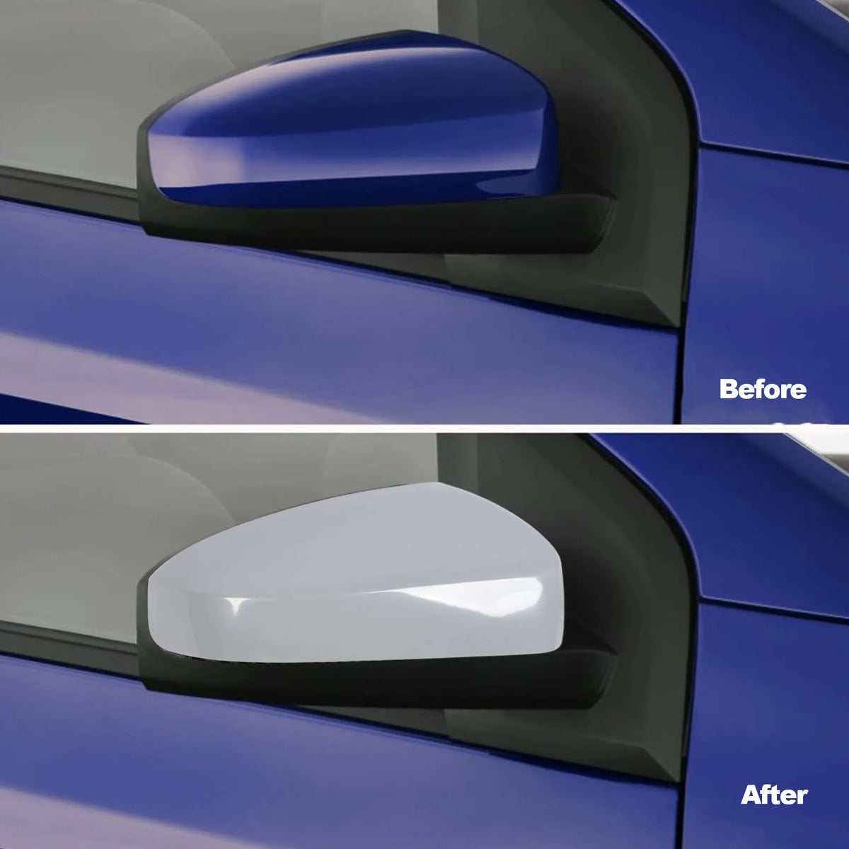 Car Rearview Side Mirror Cap Protective Anti Scratch Easy Installation Primed Door Mirror Cap fo - Automotive LED Light