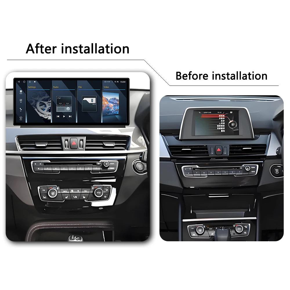 Carplay Android 14 RHD for BMW X1 X2 F48 F49 2016 - 2022 NBT EVO System Car Video Multimed