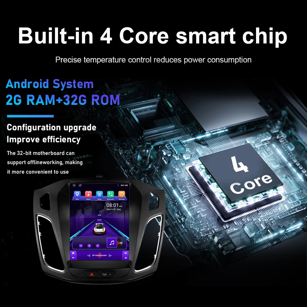 Car Radio For Ford Focus MK3 2011 2012 - 2019 Android Multimedia Video Player Navigation G
