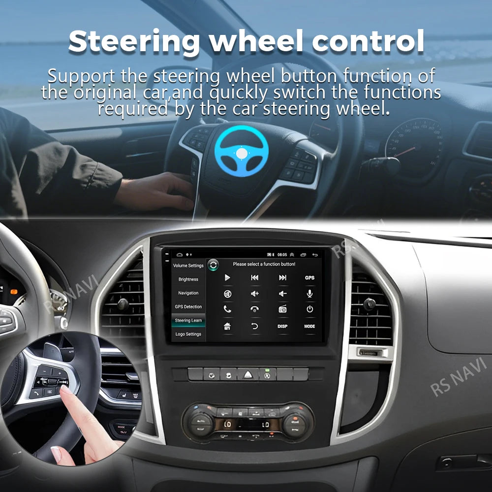 Android 16 For Mercedes Benz Vito 3 W447 2014-2020 2K QLED Android Car Radio Multimedia Vi