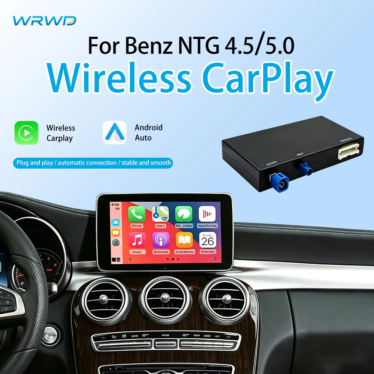 Wireless CarPlay for Mercedes-Benz NTG4.5 (2012-2015) And NTG5.0 (2015-2018) with Android