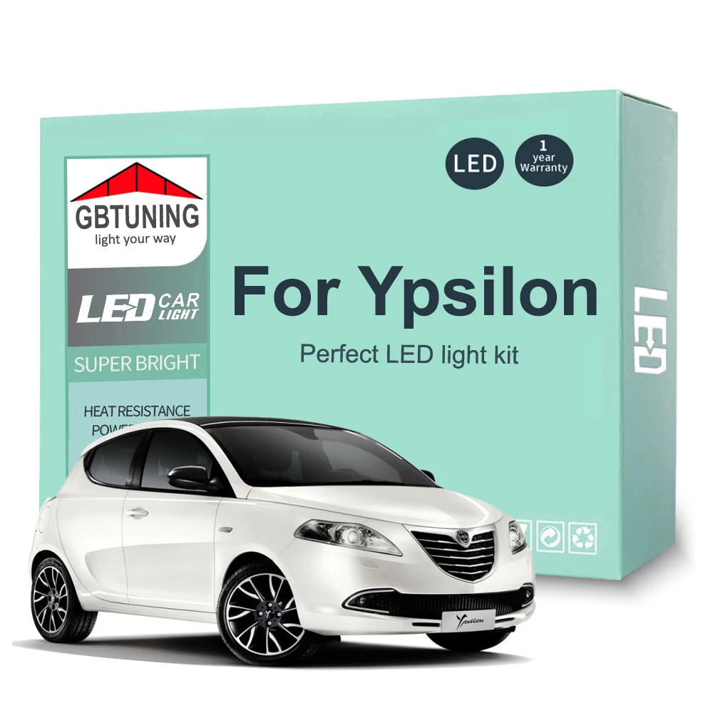 LED Interior Light Kit for Lancia Ypsilon 843 846 312 2003-2015 - Canbus Dome Map Door Trunk Bulbs | AUTOKITSHOP