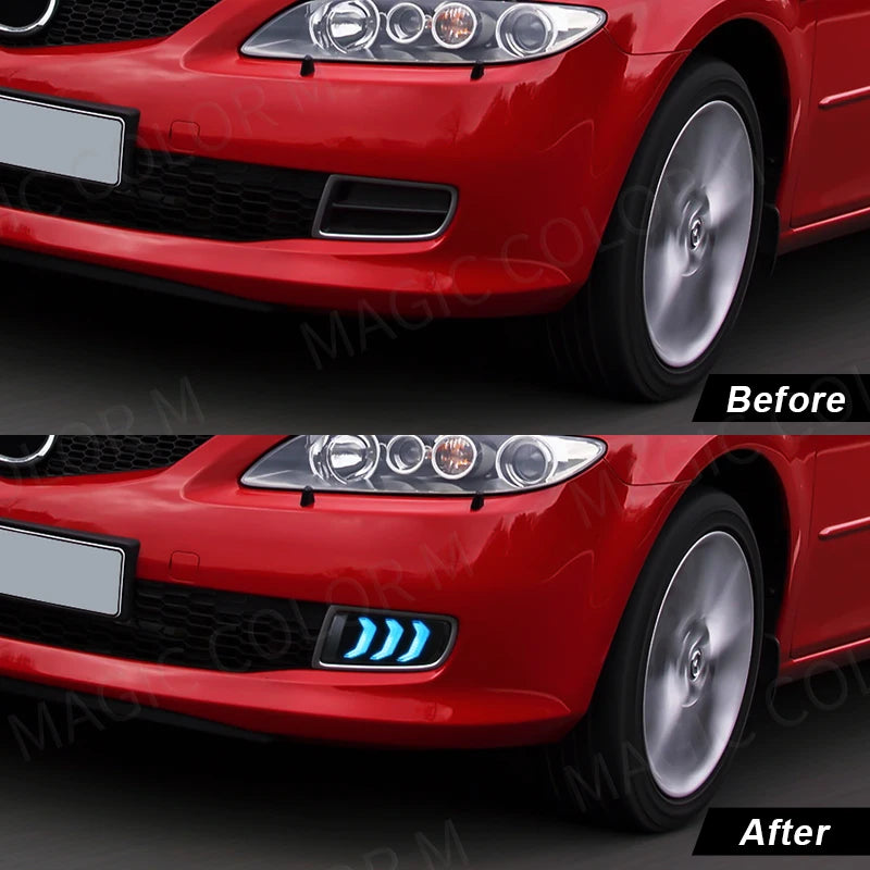 For Mazda 6 2005 2006 2007 2008 2009 DRL Daytime Running Light LED Fog Lamp Turn Signal Wh | AUTOKITSHOP