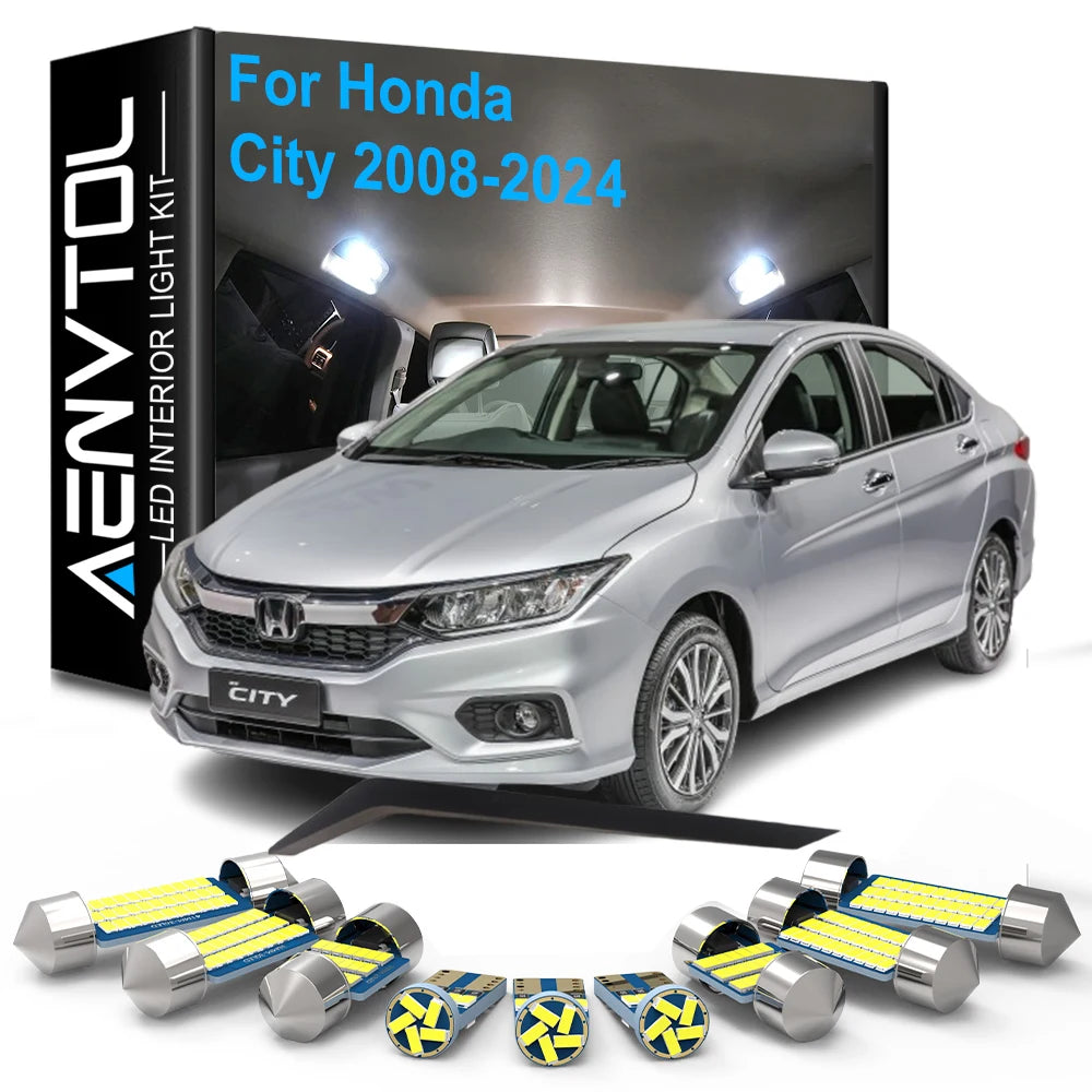 9-Piece LED Interior Light Kit for Honda City - Canbus Error-Free Bulbs | AUTOKITSHOP