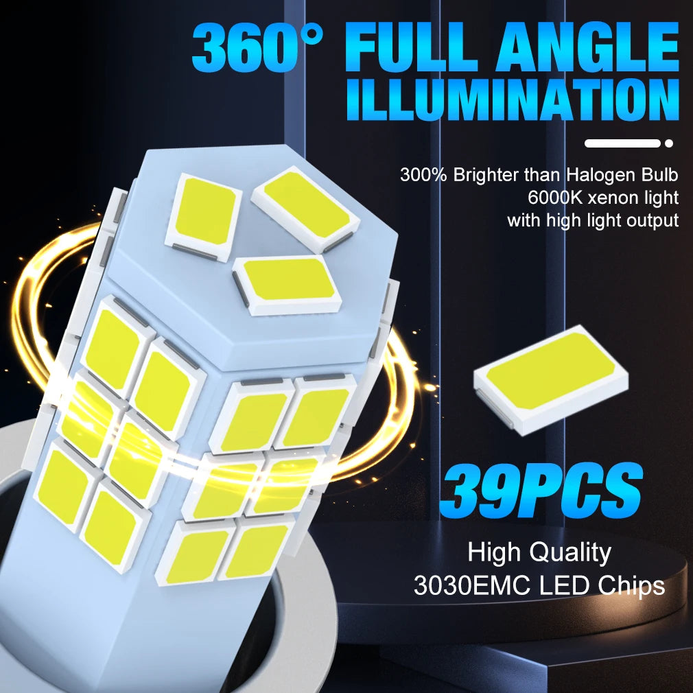 P21W BA15S LED Bulb Canbus 1156 BAY15D 1157 P21/5W LED Car Lights BAU15S PY21W Bulb Signal