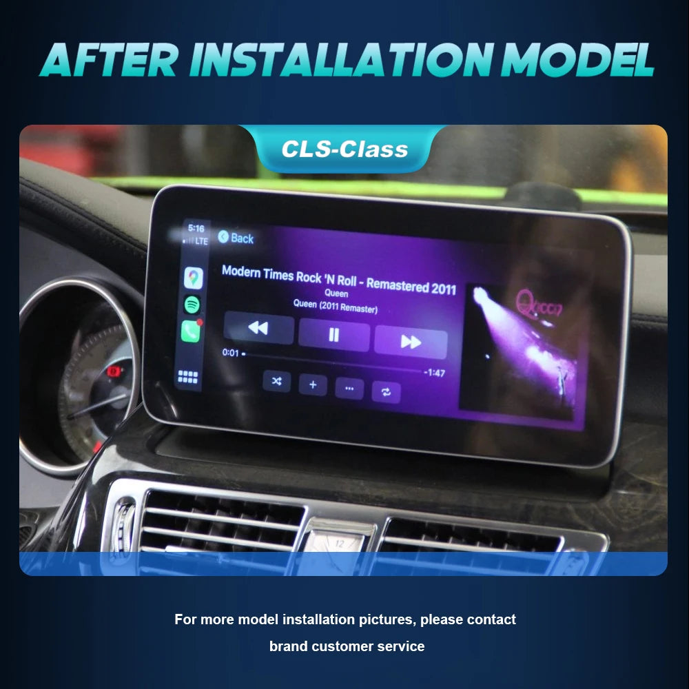Android 14 Wireless CarPlay For Mercedes Benz CLS Class C218 W218 X218 2010-2018 Car Multi