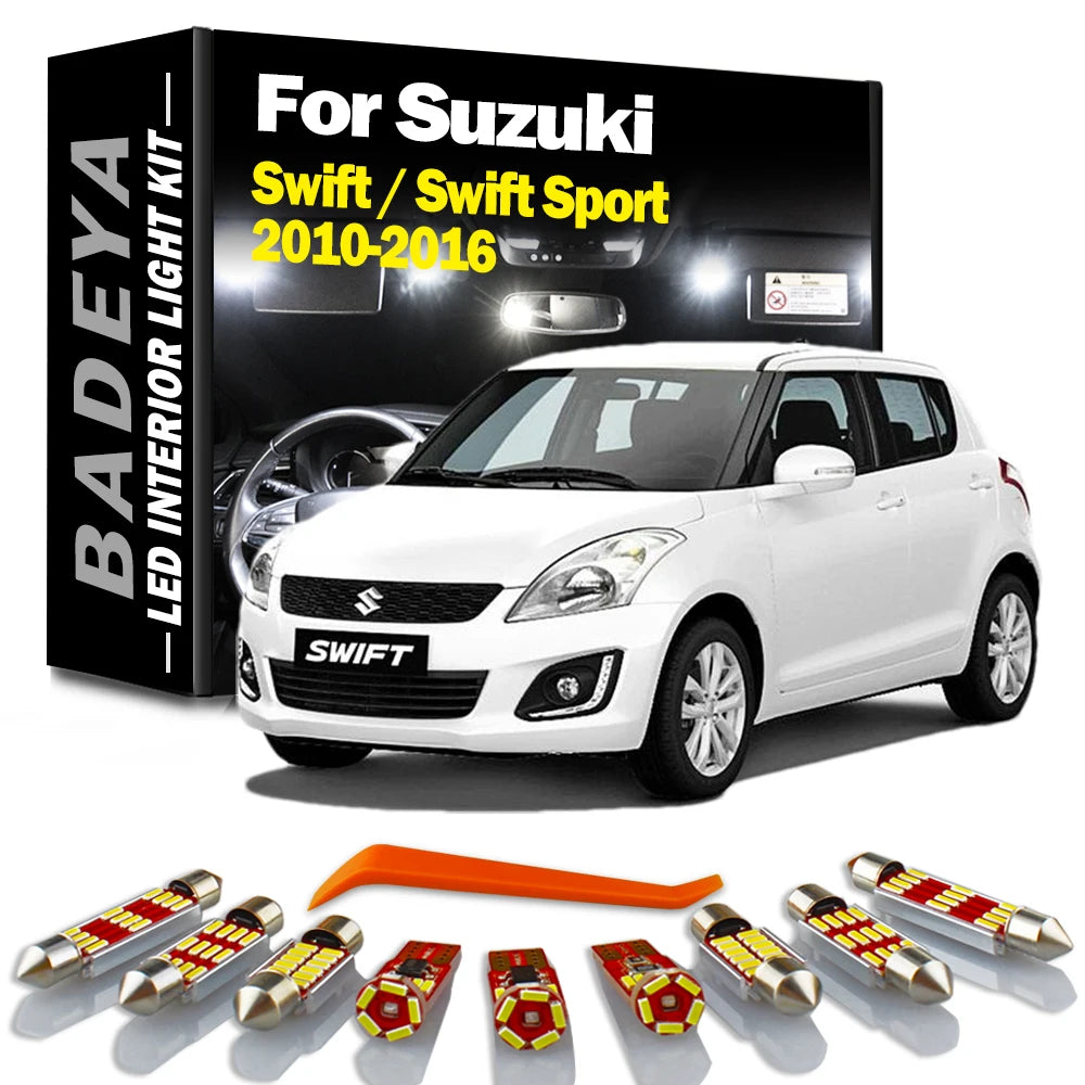 9-Piece LED Interior Light Kit for Suzuki - Canbus Error-Free Interior Bulbs