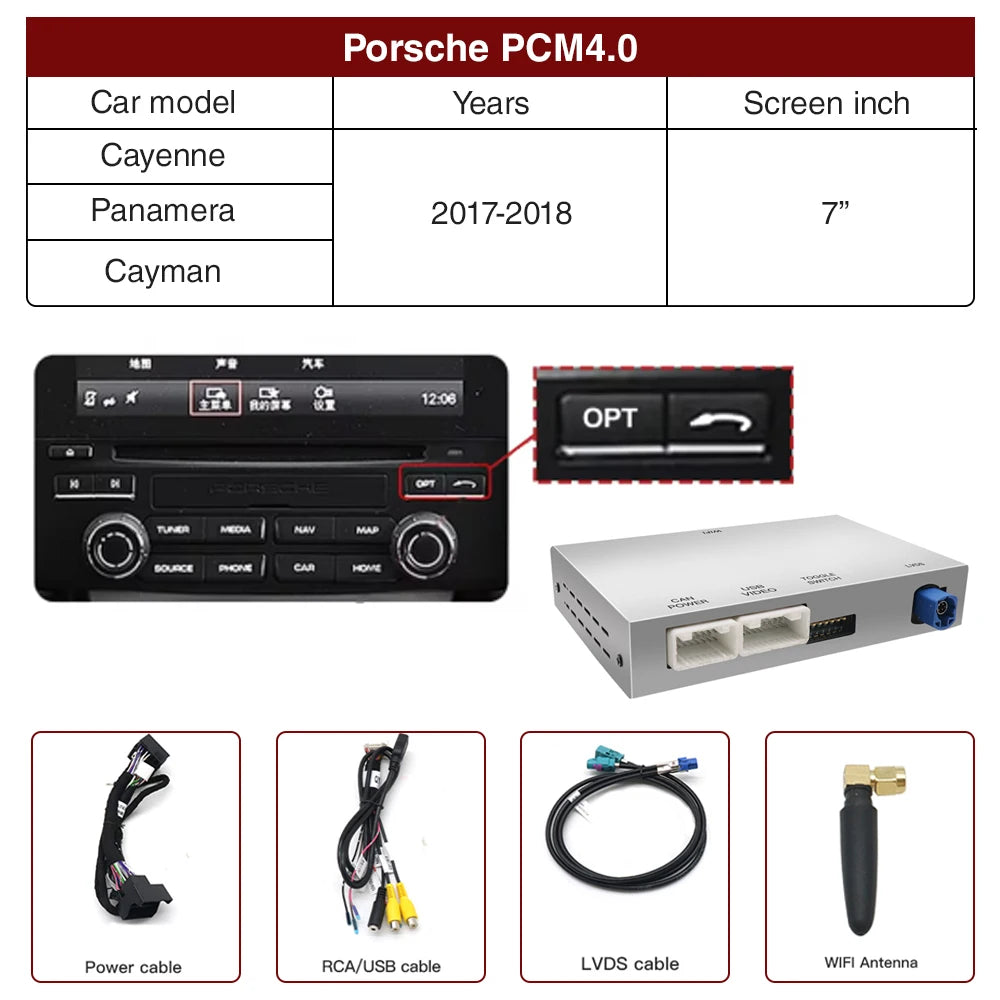 Wireless Carplay Android Auto Module For PCM3.1/4.0 Porsche Panamera Cayenne Macan Cayman  | AUTOKITSHOP