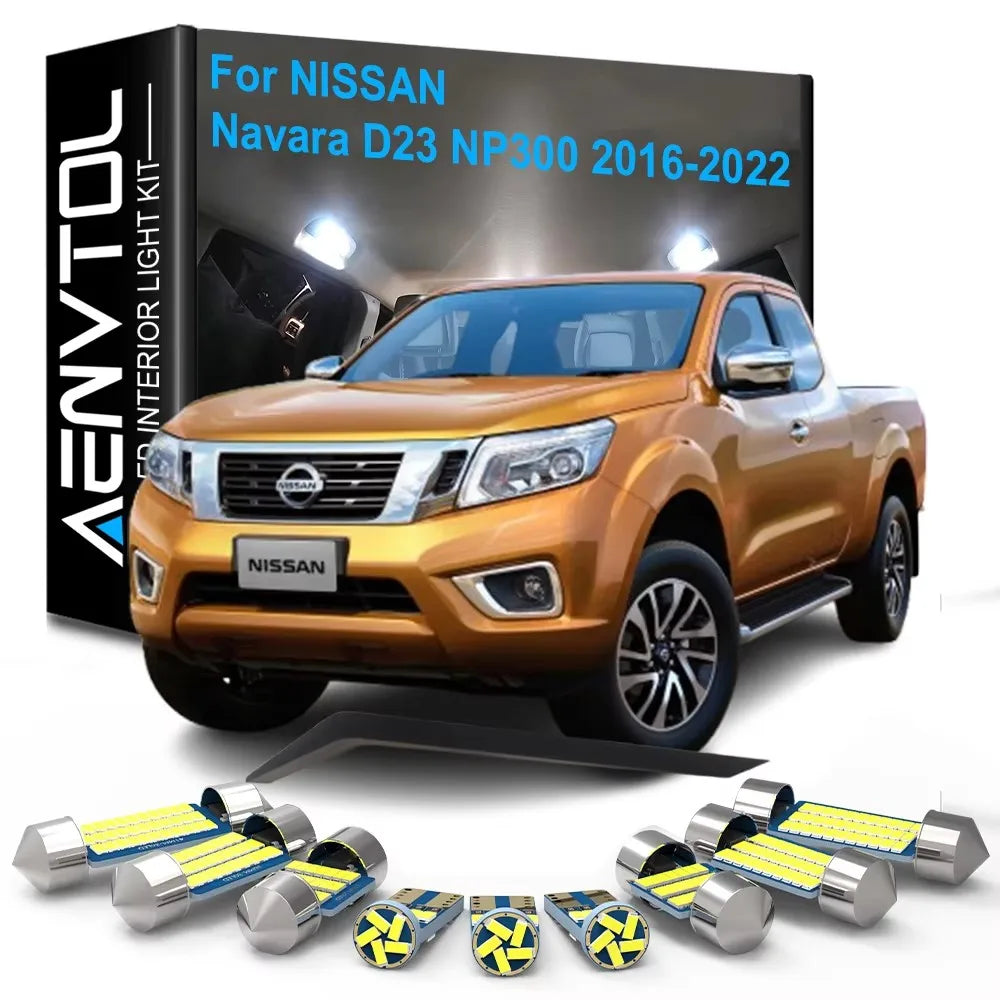 8-Piece LED Interior Light Kit for Nissan Navara D23 NP300 - Canbus Error-Free Bulbs | AUTOKITSHOP