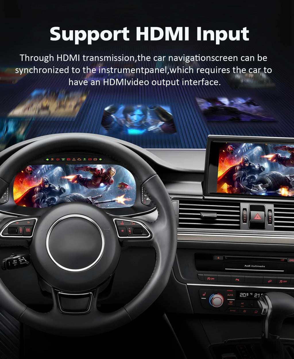 Car LCD Dashboard panel for AUDI A6 A7 2013 - 2018 Digital Instrument Cluster Virtual Cock