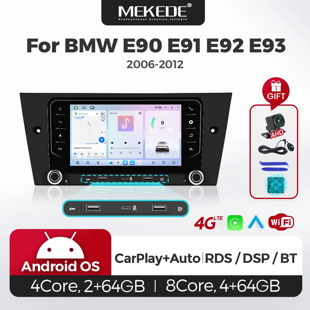 Android 2DIN Car Radio Autoradio for BMW 3 Series E90 E91 E92 E93 2005-2013 Multimedia Pla | AUTOKITSHOP