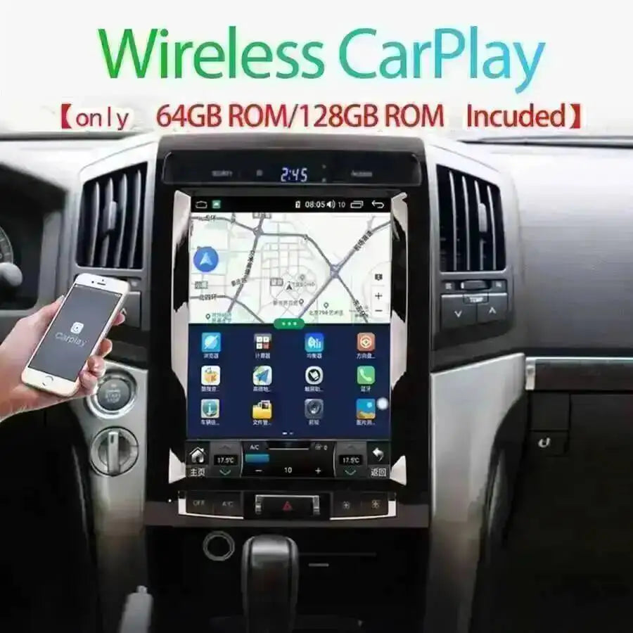 12.1inch For TOYOTA LAND CRUISER LC200 2008 - 2015 Car Radio Android 15 Qled Screen Stereo | AUTOKITSHOP