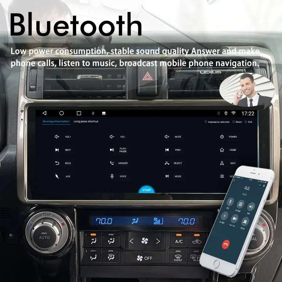 12.3inch Android Car Radio Audio Player For Toyota 4Runner 4 Runner 2009-2022 Navi GPS BT  | AUTOKITSHOP