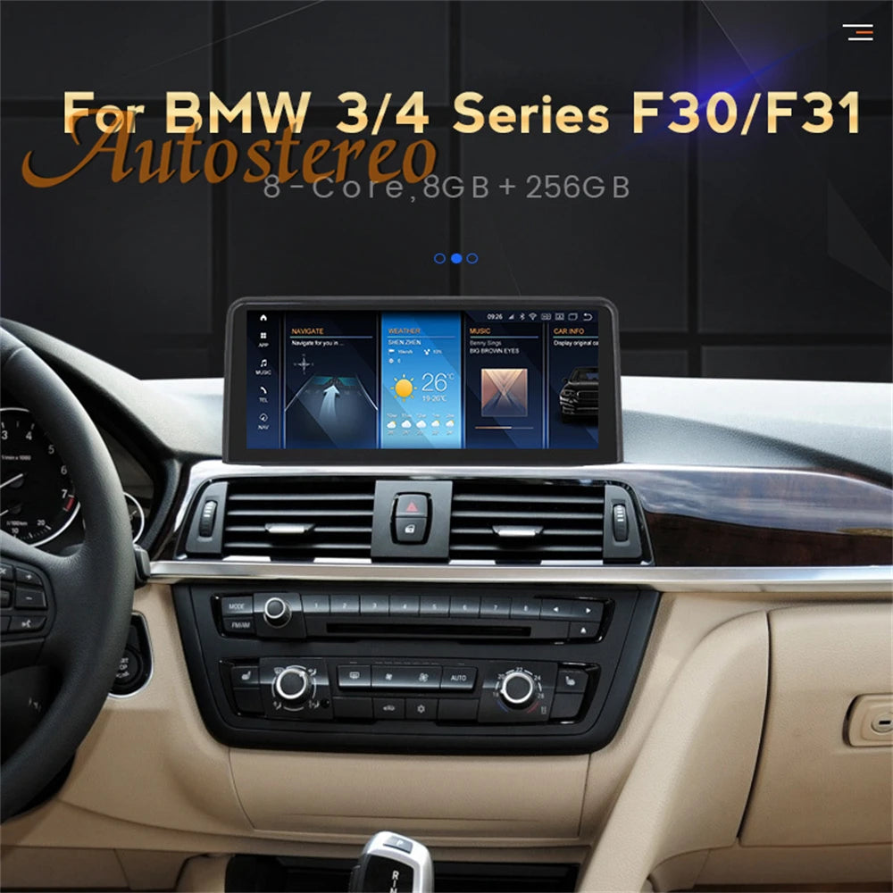 12+256 ID8 Carplay Android 13 For BMW 3 Series F30 F31 4 F32 F34 F36 Car Multimedia Player