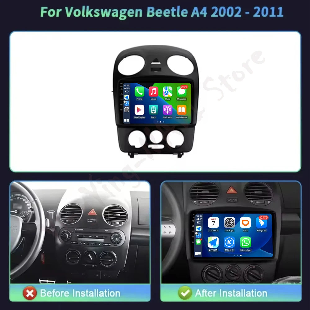 for VW Volkswagen Beetle A4 2000-2012 Car Radio Multimedia Player Android 16 Intelligent S