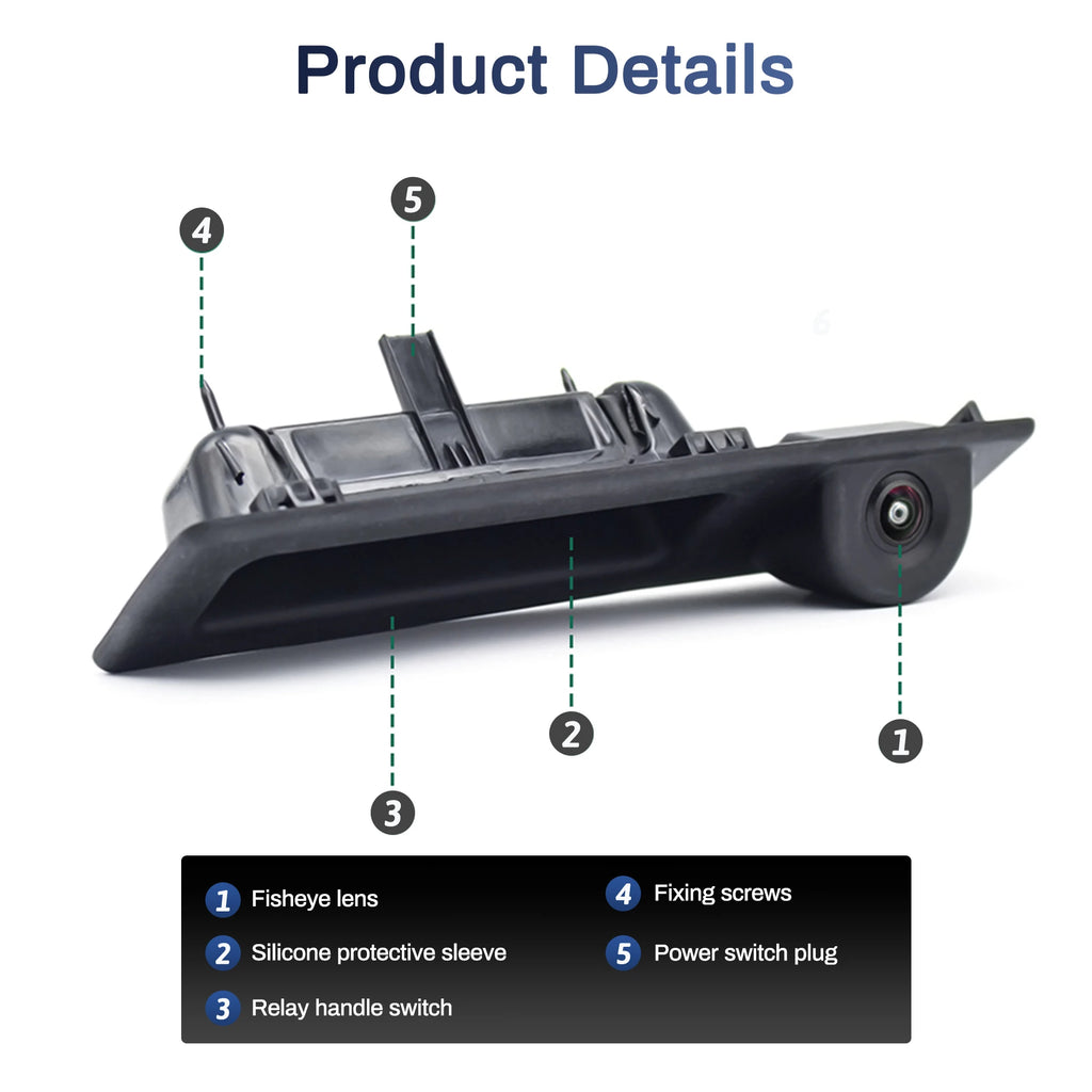 Trunk Handle Camera AHD 1080P 170°Car Rear For BMW F30 F10 F11 X3 F25 F31 F46 X1 F48 F22 3
