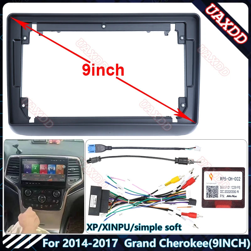 For 2014-2017 Grand Cherokee 9INCH Car Radio Android Stereo Audio Screen Multimedia Video